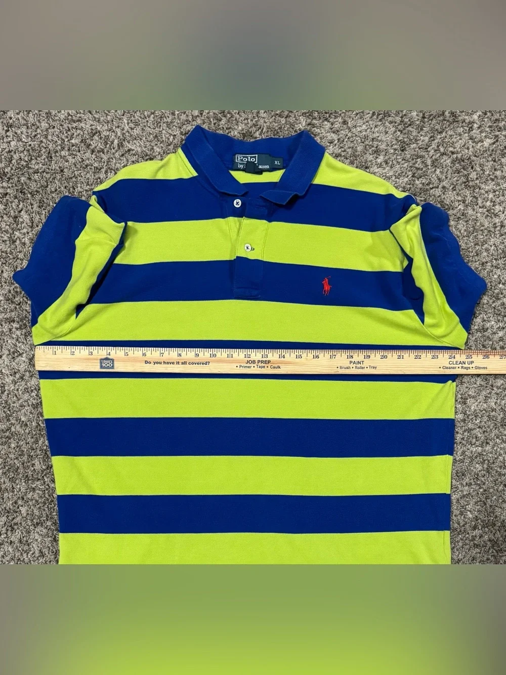 Vintage Polo By Ralph Lauren Men’s Short Sleeve Striped Polo Shirt! Size XL.